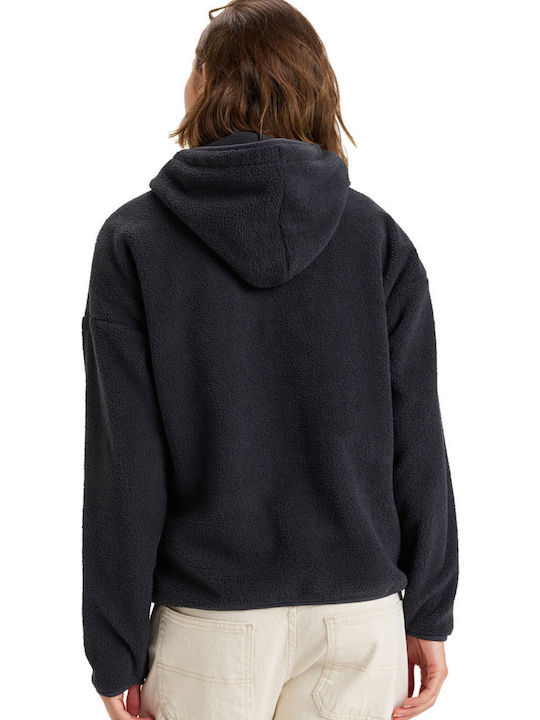 Cool Calling Damen Langarm Pullover mit Kapuze Schwarz