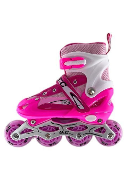 GC Kids Adjustable Inline Rollers Pink 3 in 1