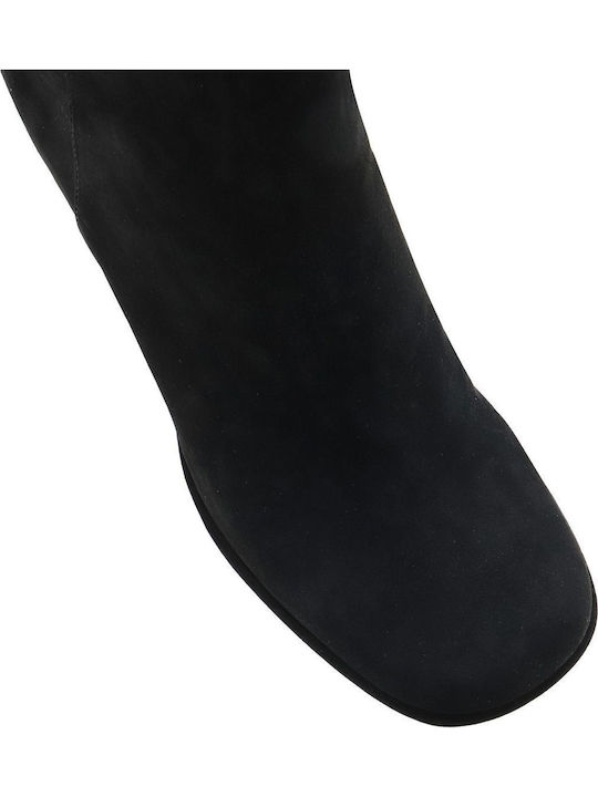 Humanity Suede Γυναικεία Μποτάκια Μαύρα