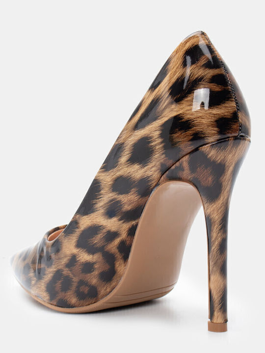 Μυτερές Γόβες από Λουστρίνι Animal Print Πολύχρωμες