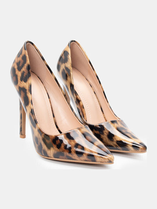 Μυτερές Γόβες από Λουστρίνι Animal Print Πολύχρωμες