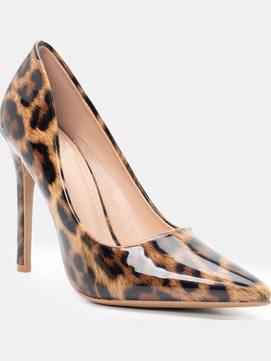 Μυτερές Γόβες από Λουστρίνι Animal Print Πολύχρωμες