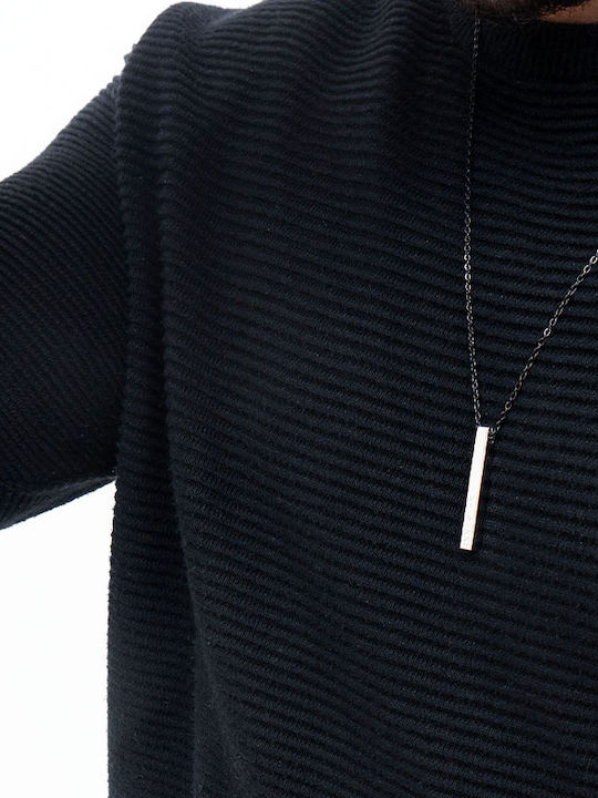 Jt Set Necklace Couples Bar 3D Steel Engraving Text Engraving Light-Colored 1 Side