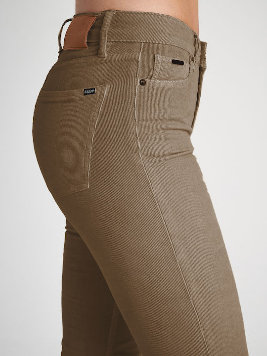 Pant Women's Fabric Trousers Khaki