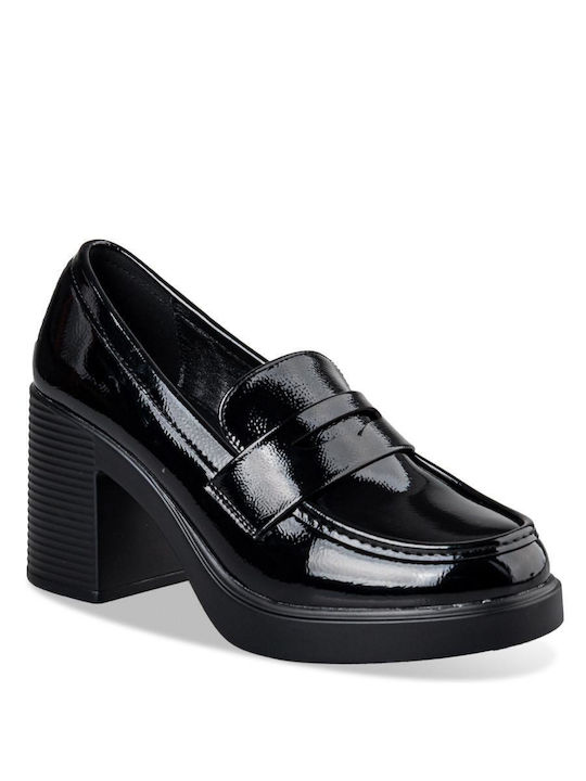 Envie Shoes Synthetic Leather Black Heels