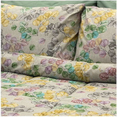 Lino Home Комплект Плик за Завивка Кинг Сайз с 2 Калъфки 220x240 Vivid Бежов