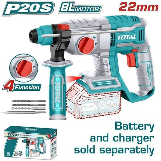 Total Κρουστικό Σκαπτικό Πιστολέτο Μπαταρίας Brushless 20V Solo με Υποδοχή SDS Plus TRHLI20208