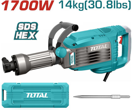 Total Κρουστικό Κατεδαφιστικό Ρεύματος 1700W με Υποδοχή HEX TH217068