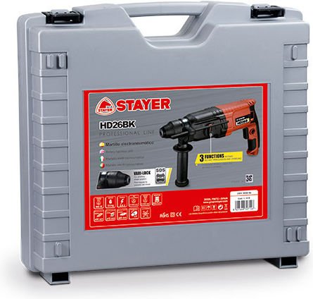 Stayer HD 26 BK Κρουστικό Σκαπτικό Πιστολέτο Ρεύματος 800W με Υποδοχή SDS Plus HD 26 BK