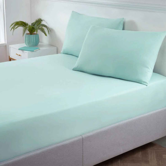 Astron Italy Sheet Super-Double with Elastic 160x200+40cm. Petrol