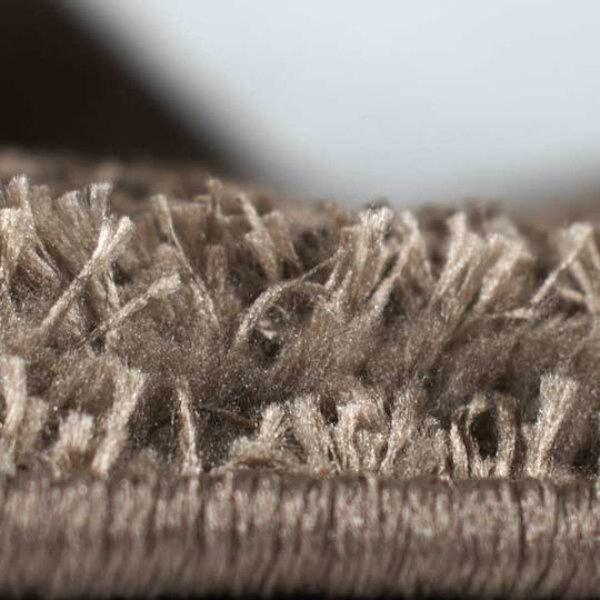 SpitiBazaar Covor Rectangular Shaggy Din blană Maro