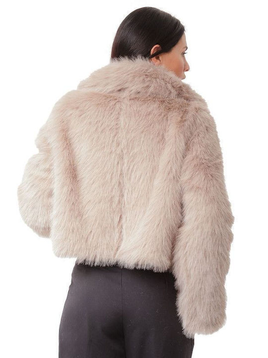Women's Short Fur Beige