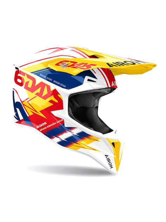 Airoh 6Days Spain 2024 Gloss Motorcycle Helmet Motocross ECE 22.06 1260gr