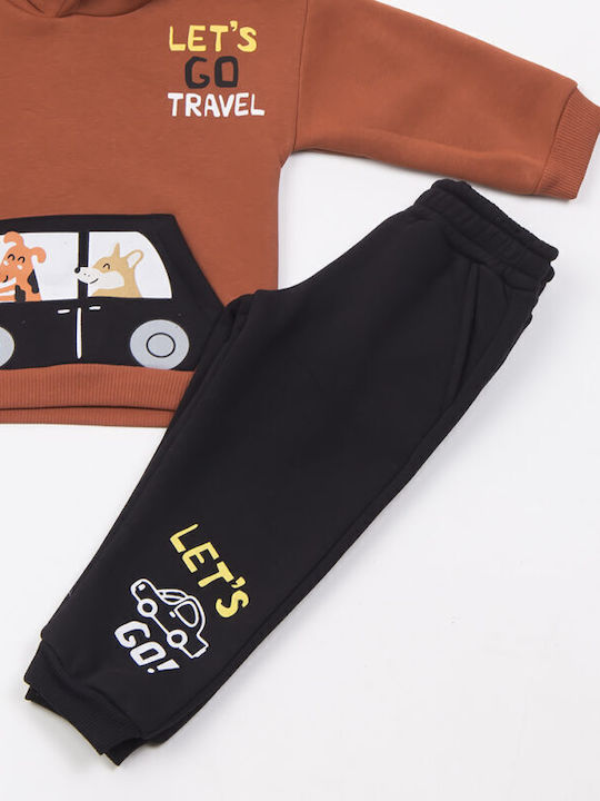 Trax Kids Sweatpants Set coffee