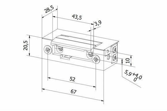 Bira Symmetrical Electric Strike Es1-001 12V AC/DC Basic