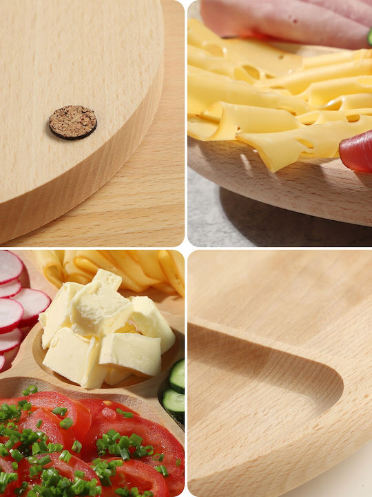 Kadax Wooden Serving Platter Rotating