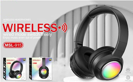 MSL-915 Ασύρματα Bluetooth On Ear Ακουστικά Μπεζ
