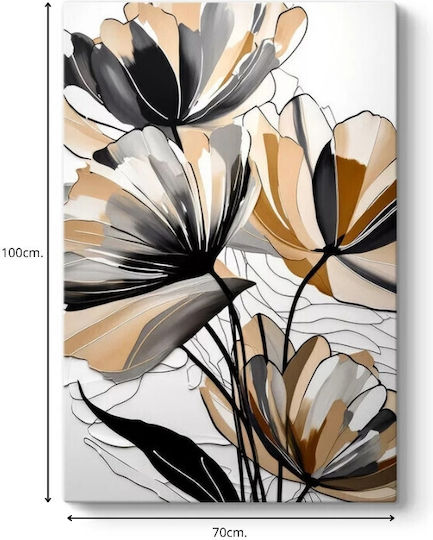 Megapap Pastel Flower Картина Платнен 70x100см