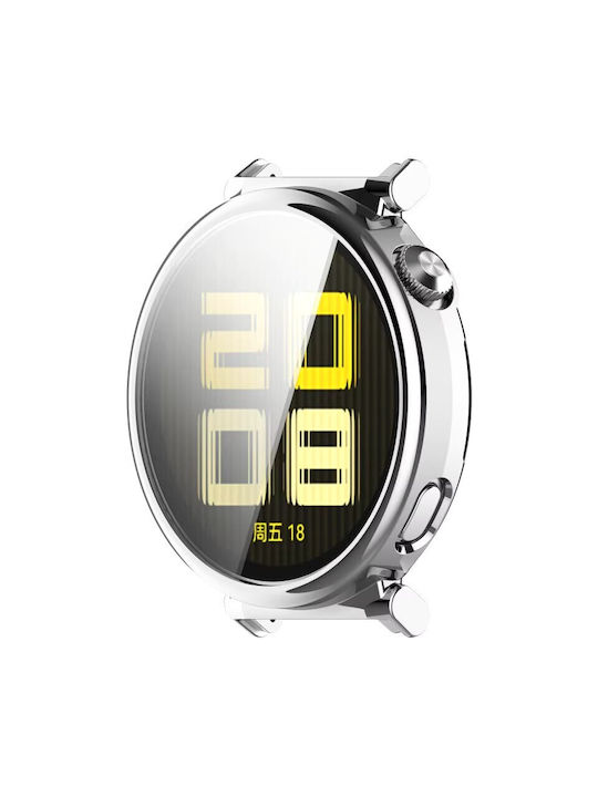 Best Accessories 2 In 1 Protective Case Silver Huawei Watch Gt5 41mm Best Accessories 2 In 1 Protective Case Silver Huawei Watch Gt5 41mm