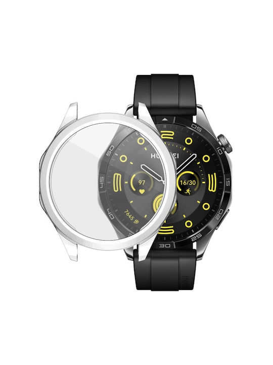 Best Accessories 2 In 1 Protective Case Silver Huawei Watch Gt5 46mm Best Accessories 2 In 1 Protective Case Silver Huawei Watch Gt5 46mm