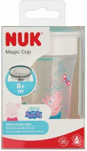 Nuk Παιδικό Ποτηράκι Magic από Πλαστικό Λευκό 230ml για 8m+