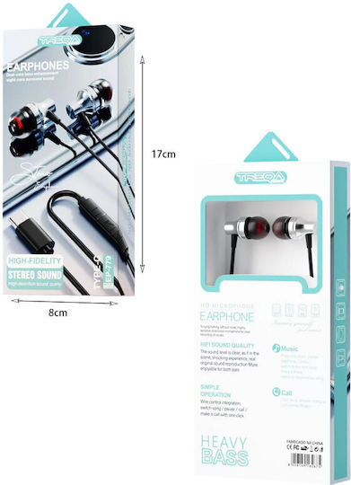 Treqa Ep-779 In-ear Handsfree Headphones with Connector USB-C