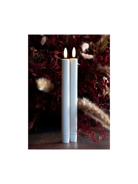 Sirius Dekorative Lampe Wachs-Politur Weiß 2Stück