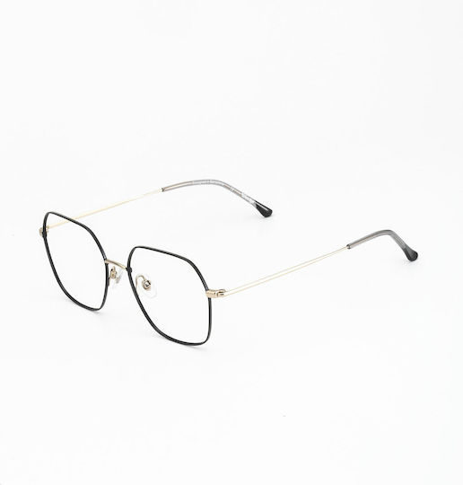 Woodys Barcelona Women's Metal Prescription Eyeglass Frame in Black Titanium QUEEN 01