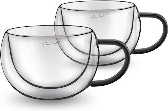 Lamart Vaso Set Tassen Cappuccino Glas Black 270ml 2Stück