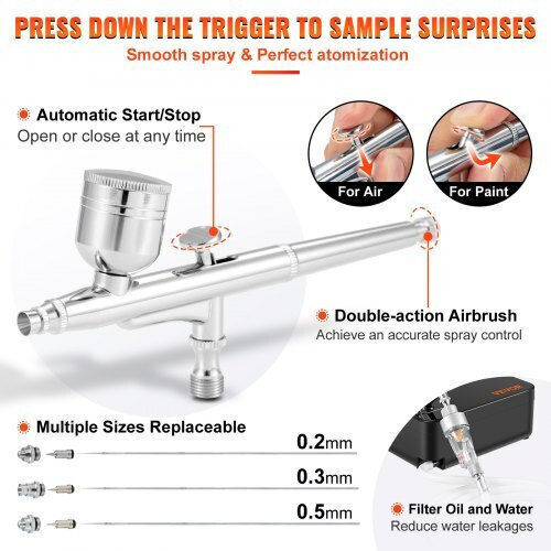 Vevor Airbrush 2bar with Injector 0.8mm Set