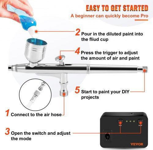 Vevor Airbrush 2bar with Injector 0.8mm Set