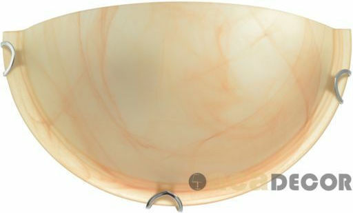 Aca Albatre Classic Lamp Wall with Socket E27 Yellow 30cm