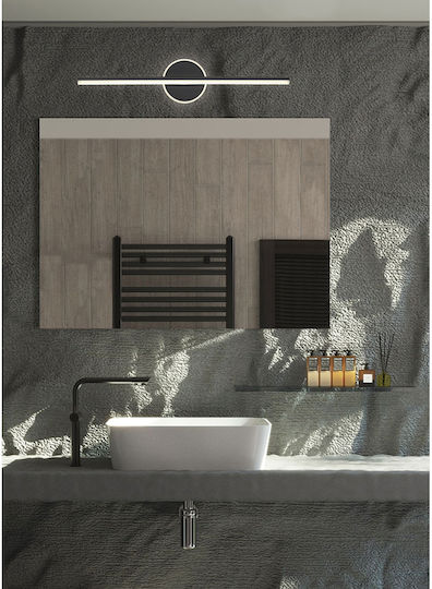 Viokef Camelia Modern Leuchte Badezimmer mit Integrierter LED und Warmweißes Licht Schwarz 60.8x6.5cm