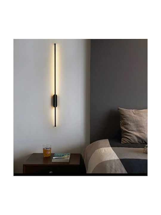 Home Lighting Μοντέρνο Φωτιστικό Τοίχου με Ενσωματωμένο LED και Θερμό Λευκό Φως Μαύρο 60x6x6εκ.