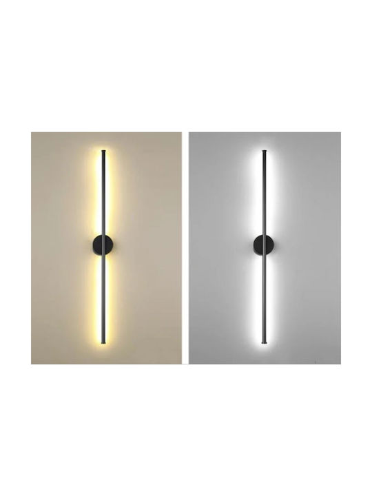 Home Lighting Μοντέρνο Φωτιστικό Τοίχου με Ενσωματωμένο LED και Ρυθμιζόμενο Λευκό Φως Μαύρο 8εκ.