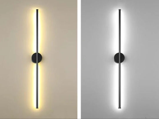 Home Lighting Μοντέρνο Φωτιστικό Τοίχου με Ενσωματωμένο LED και Ρυθμιζόμενο Λευκό Φως Μαύρο 8εκ.