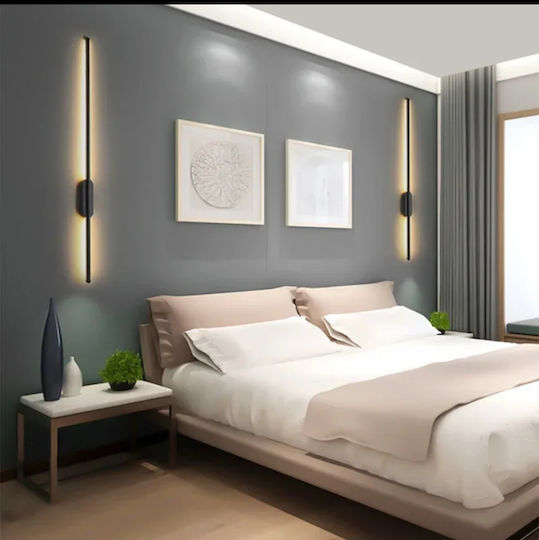 Home Lighting Lămpi De Perete Modern Cu LED Integrat Și Lumină Alb Cald Negru 80x6x80cm