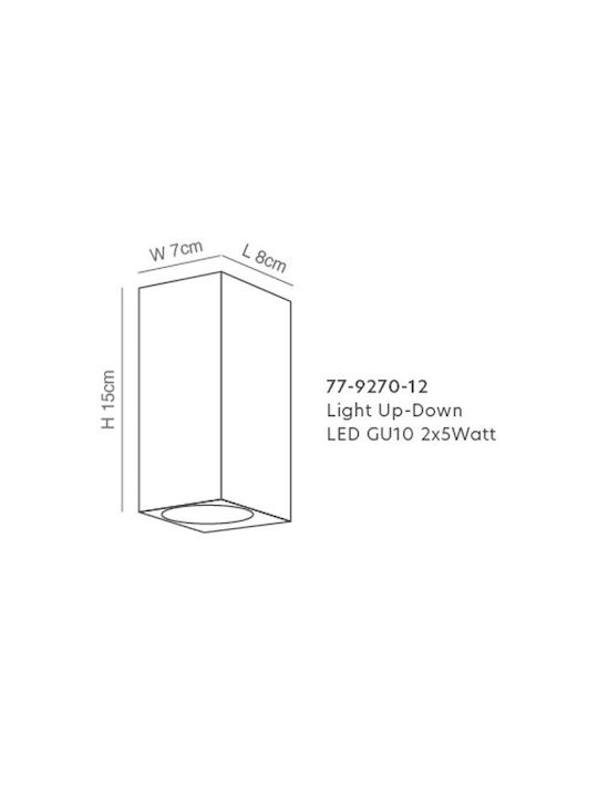 Home Lighting Μοντέρνο Φωτιστικό Τοίχου με Ντουί GU10 Γκρι