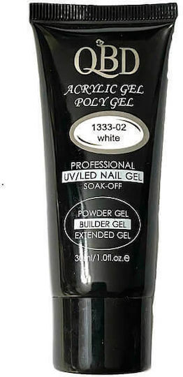 QBD 1333-02 Acrygel Νυχιών Soak Off White 30ml