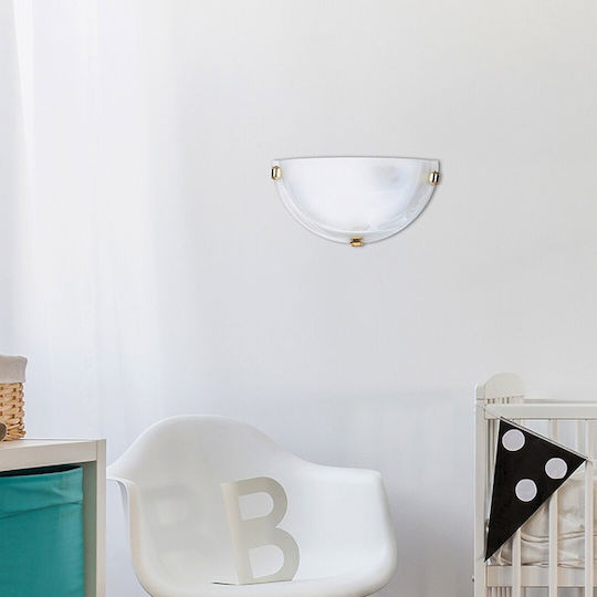 Rabalux Alabastro Classic Lamp Wall with Socket E27 White 32x17x9cm