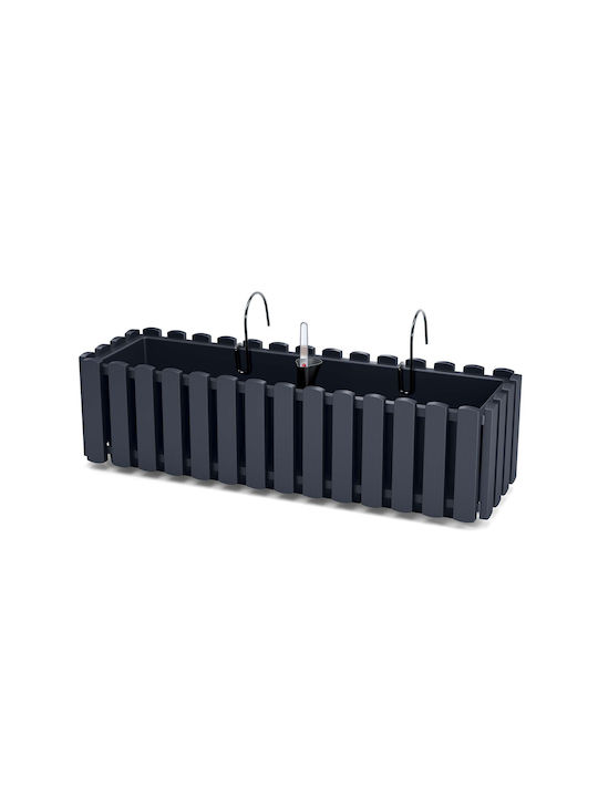 Prosperplast Planter Boardee Fence W Self-watering Planter Box Plastic Gray 58x18x16.2cm.