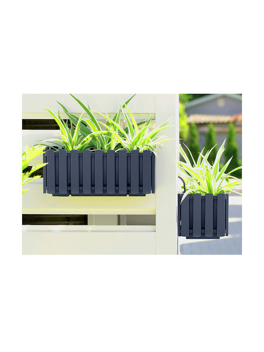 Prosperplast Blumentopf Boardee Fence Blumenkasten Kunststoff Gray 38x18x16.2cm.