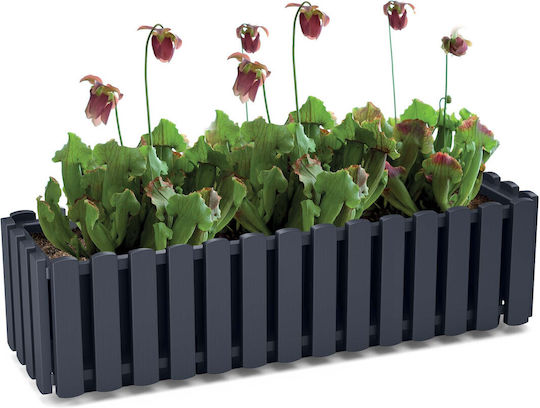 Prosperplast Boardee Fence Ζαρντινιέρα Πλαστική Ανθρακί 58x18x16.2εκ.