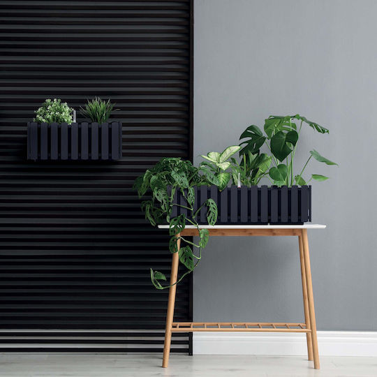 Prosperplast Boardee Fence Ζαρντινιέρα Πλαστική Ανθρακί 58x18x16.2εκ.