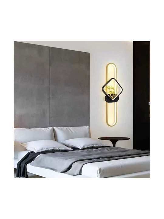H16 Φωτιστικό Τοίχου LED Μαύρο 20x60x60εκ.