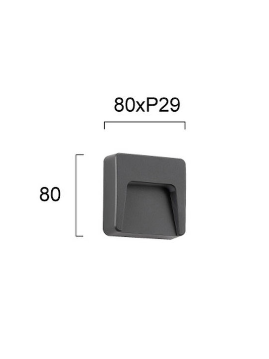 Viokef Cop Водоустойчиво Lattern LED 2W 3000K 80x8см