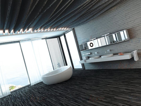 Kanlux Astim Classic Lamp Bathroom with Integrated LED Silver 40cm