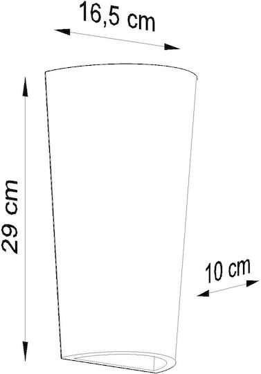 Sollux Lana Classic Lamp Wall with Socket E27 White 16x20x20cm