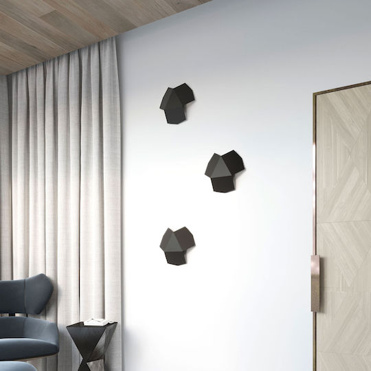 Sollux Tre Modern Lamp Wall with Socket G9 Black 30x26x15cm