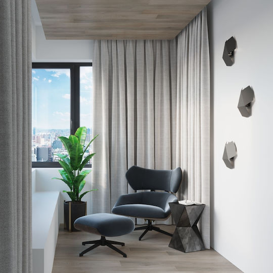 Sollux Tre Modern Lamp Wall with Socket G9 Black 30x26x15cm